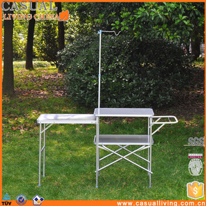 6' Portable Fold-Up <strong>Camp</strong> <strong>Kitchen</strong> with Windscreen Folding Camping Table - Product Image 1