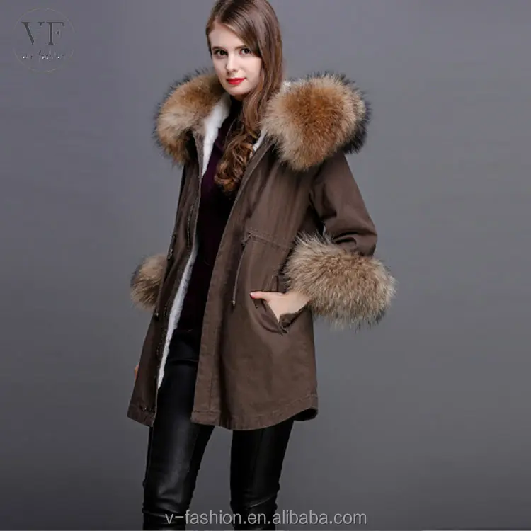 custom women's jackets clothes fashion puffer jacket women fur hood parka