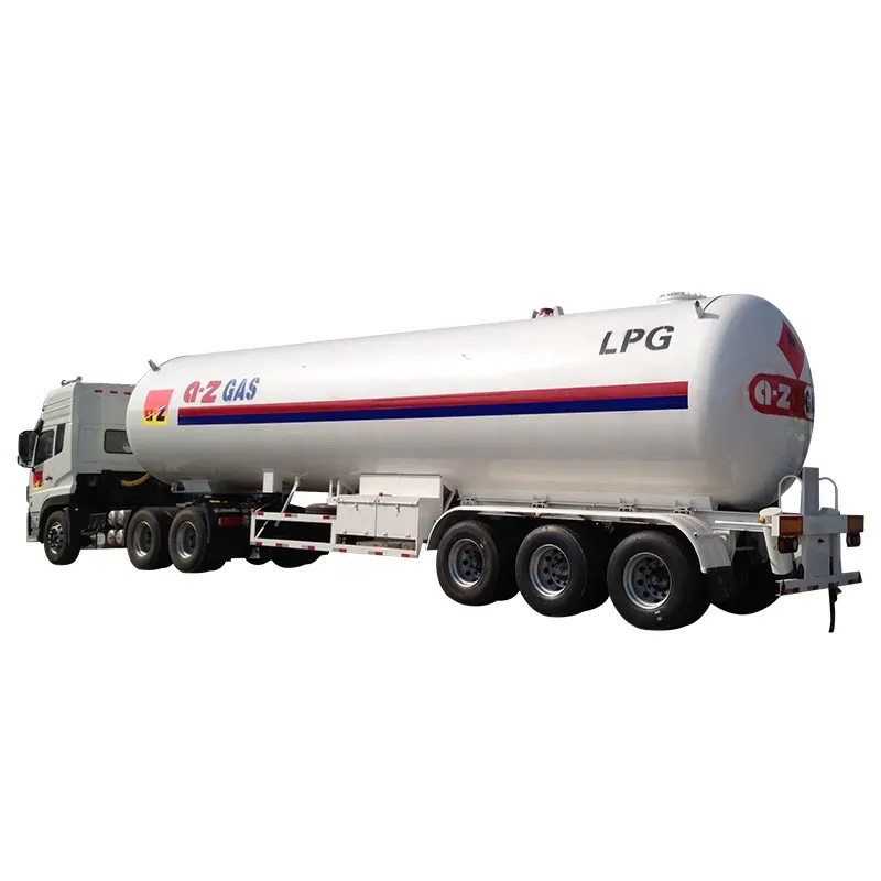 CLW 3axles ASME mobile lpg filling station liquid propane high pressure gas transportation tanker car carrier tube semi trailer