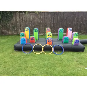 4X2X1.2M จัดส่งฟรีแหวนเด็กโยนโยนเกมแหวน Inflatable Hoopla เกมสำหรับกีฬา