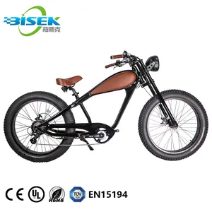 Bicicleta elétrica novo design de pneu gordo, 48v, 2019 w e 750w, com bateria escondida, cruiser de praia, 500