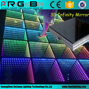 3D أرضية صالة رقص مزودة بمصابيح led 50 سنتيمتر x 50 سنتيمتر الزجاج 3D مرآة سطح الزفاف الديكور المحمولة المرحلة الإضاءة للبيع - Product Image 3