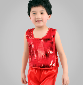 Costume d'enfant pour garçon, costumes de spectacle, danse de rue, chorale, paillettes, vêtements pour enfants d'âge préscolaire, juin 1 - Product Image 2