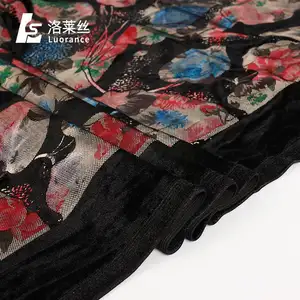 Завод Поставщик роскошные декоративные Sequin Velvet материал ткань