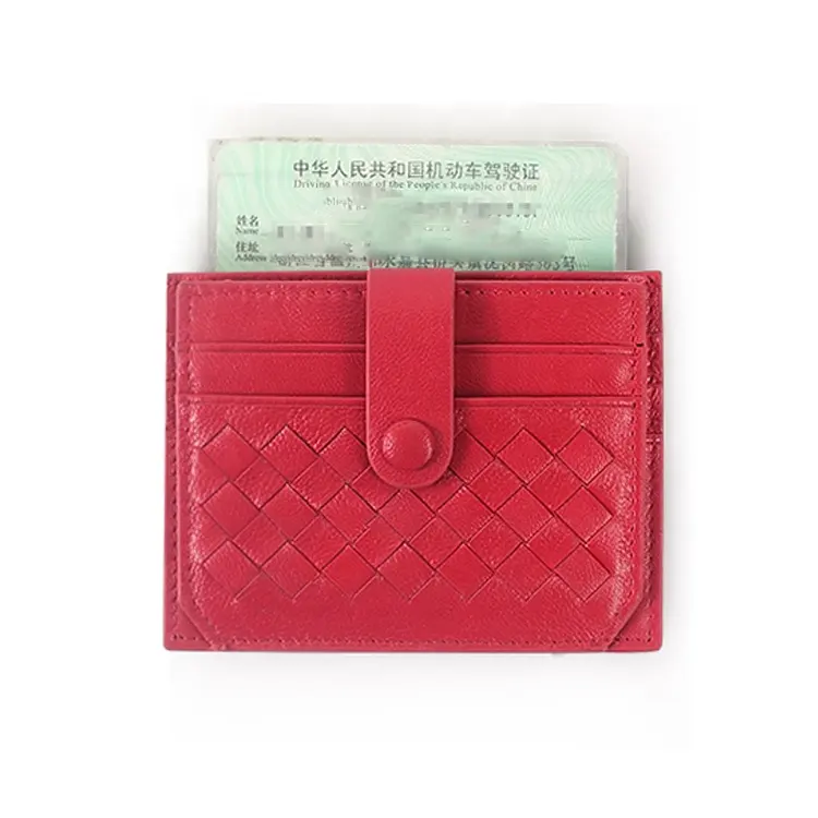 Tùy Chỉnh Sang Trọng Slim RFID Chặn Phụ Nữ Genuine Leather Wallet Nhà Cung Cấp