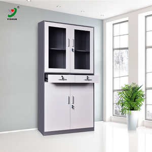 KD Structure Office Use Metal Storage Cupboard Upper Glass Door <strong>Two</strong> Middle <strong>Drawers</strong> <strong>File</strong> <strong>Cabinet</strong> - Product Image 3