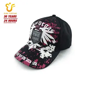 Sıcak satış moda özel işlemeli beyzbol şapkası yama logosu puf baskı sıkıntılı kap Hip Hop ayarlanabilir Unisex serin - Product Image 6