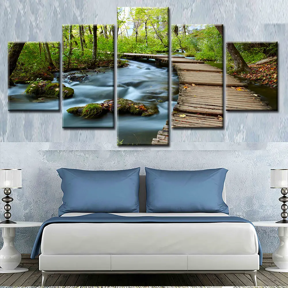 Frame Canvas Painting 5 Panel Wall Art Painting Modern Home Decor Picture For Living Room dropship