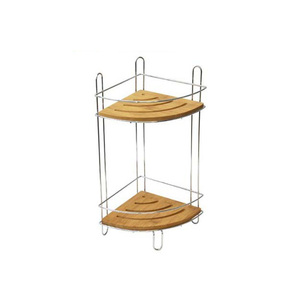 <strong>Free</strong> <strong>Standing</strong> Corner Bamboo <strong>Shower</strong> <strong>Caddy</strong>, Bath Organizer - Product Image 1