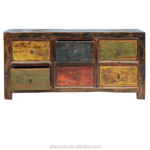 Chinese Asian Antique High Grade <strong>Retro</strong> Furniture Wood Hand Painted <strong>Sideboard</strong> - Product Image 2