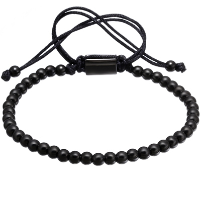 4mm Ronde Titane Acier Perles Tressé Macrame Bracelets