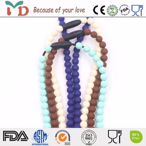 Gros Baby Safe Silicone <span class=keywords><strong>Maman</strong></span> Infirmiers <span class=keywords><strong>Collier</strong></span> Populaire Couleurs De Bonbons SANS BPA Silicone Bébé de <span class=keywords><strong>Dentition</strong></span> Perles - Product Image 5