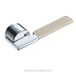 Maniglia per Porta Interna di Alta Qualità, Maniglia per Porta Principale di Design con Vera Pelle, Maniglia a Leva in Lega di Zinco/Zamak - Product Image 3