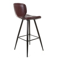 Usine directement vente chaise de loisirs en cuir housse en métal tabouret de Bar haut rembourré adulte chaise haute