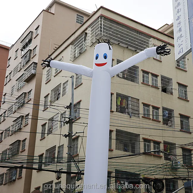 Dancer de ar branco inflável do céu, venda quente do fabricante 7m, alta personalização, dança do vento, para evento