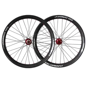 2021 ICAN UD/3K/12 65Mm Chiều Rộng Clincher Không Săm Sẵn Sàng Carbon Fiber Fat Bike Wheelset