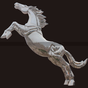 Scultura Decorativa Moderna per Esterni in <span class=keywords><strong>Acciaio</strong></span> Inossidabile Placcato Argento con <span class=keywords><strong>Aquila</strong></span> e Terra, Colore Personalizzabile - Product Image 5