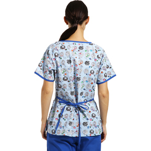 Nuovo Stile ANNO Set di Divise Mediche per Donne Uniformi Ospedaliere con Scollo a V Stampa Cartoon Uniforme <span class=keywords><strong>da</strong></span> Medico e Infermiere - Product Image 2