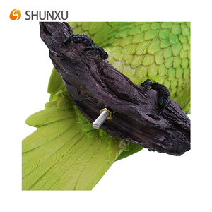 Sống Động Tinh Xảo Chi Tiết Nhựa Động Vật Điêu Khắc Vườn Thú Hiện Đại Trang Trí Trang Trí Vẹt Hình Tượng Tượng Xanh - Product Image 6