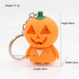 Naranja calabaza de Halloween llavero con horrible sonido para día de Halloween celebración llavero - Product Image 3