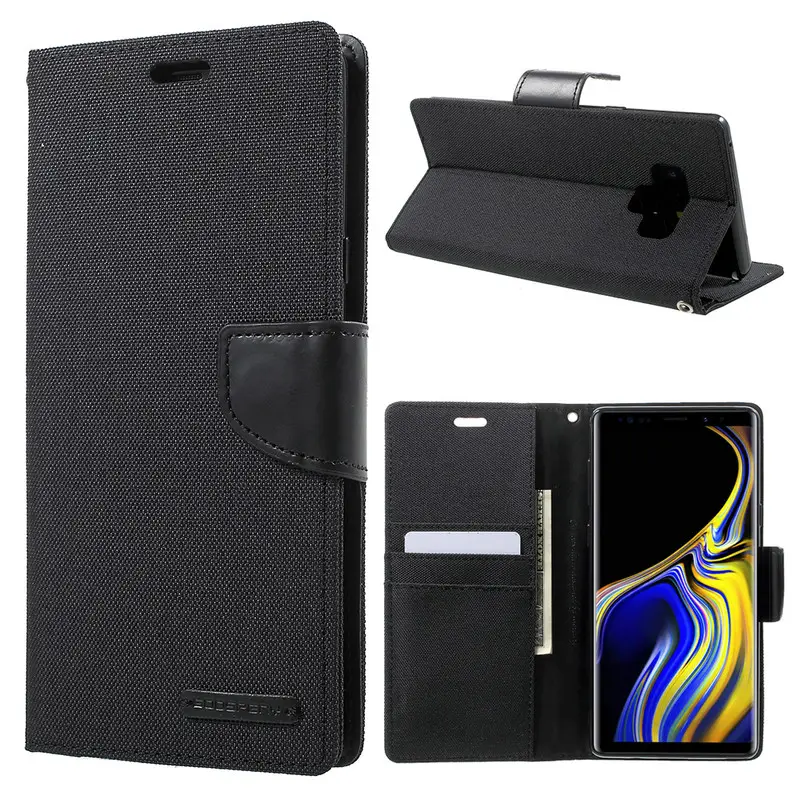 Harga pabrik Mercury Goospery kanvas Diary casing kulit untuk Samsung Galaxy S24 Ultra Cover casing Flip