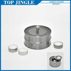 <b>Large</b> Cylinder Stainless Steel <b>Tea</b> <b>Light</b> Holder for Home Decoration Metal 11x11x27 HCM - Product Image 3
