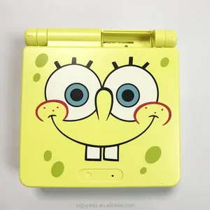 Carcasa de Bob Esponja para Nintendo Gameboy Advance Sp, pieza de reparación, carcasa