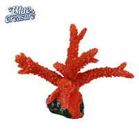 Bien conçu Trésor Bleu marine d'aquarium à la main résine corail coraux