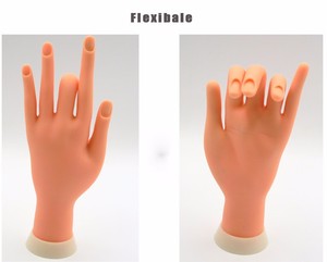 مرنة فن الأظافر التدريب كاذبة المطاط ممارسة اليد - Product Image 5