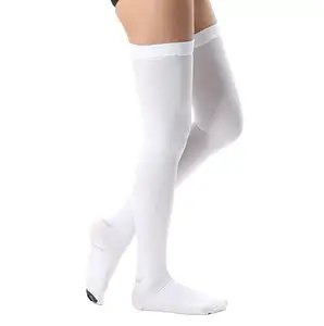 Medical Graduated 10-15mmHg White Compression Socks Unisex White Open Toes Anti-embolism Compression Socks