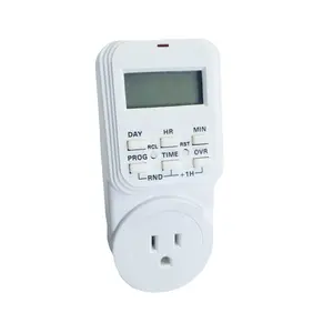 American Smart Socket Plug in Digital Timer 15A/1800W 7 Day Programmable 3 Prong Outlet