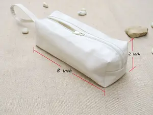 Small zipper Cotton Canvas Pencil Case and Travel Pouch