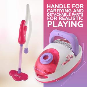 Giocattolo di plastica rinforzata per la pulizia fingere a batteria <span class=keywords><strong>aspirapolvere</strong></span> Set di abilità sociali potenziate <span class=keywords><strong>giocattoli</strong></span> per cucina e cibo - Product Image 4