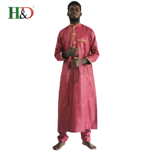 H & D Vente Chaude Usine Meilleure Qualité Coloré Formelle Vêtements Pour Bazin de L'afrique Traditionnelle Robe Hommes - Product Image 4