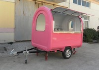 Rose Pliable chariot chariot de nourriture cuisinière à gaz four café peut chariot de remorque de nourriture mobile
