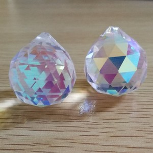 Revêtement en cristal AB <span class=keywords><strong>boule</strong></span> suspendue à facettes en cristal pour décoration de pièces d'éclairage de lustre - Product Image 2