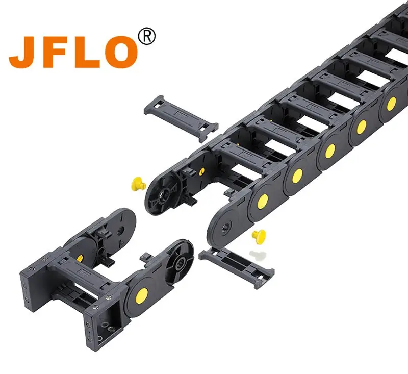 JFLO 플라스틱 케이블 체인 cnc 기계 액세서리 플라스틱 드래그 케이블 체인
