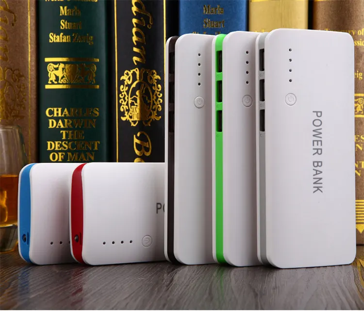 Power Bank Indikator LED Portabel, Pak Baterai Eksternal 3 USB Powerbank Pengisi Daya Ponsel untuk Ponsel Tablet