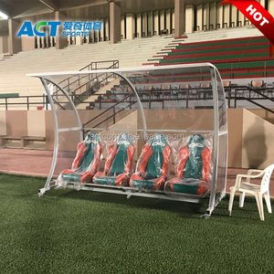 Asientos de estadio de fútbol portátil VIP, 8 asientos de capacidad, logotipo personalizado, refugio de equipo de fútbol, accesorio de bola hecho de acero y carbono - Product Image 2