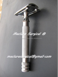 MSR # Maclura 67, Maquinilla de Afeitar de Seguridad de Doble Filo, Hoja Única No Desechable, Mango de Acero Inoxidable Cromado y Aleación de Zinc, Logotipo Personalizado - Product Image 3