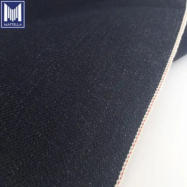 662802E wholesale rolls of 100% organic long staple cotton warp slub heavy 17oz selvedge denim fabric for man jeans jackets