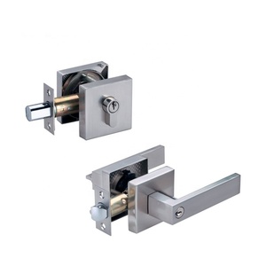 De aleación de Zinc de la forma cuadrada de Combo de la cerradura de la puerta cerrojo <span class=keywords><strong>juego</strong></span> de bloqueo - Product Image 1