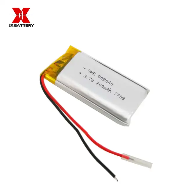 shenzhen manufacturer battery 902040 700mAh rechargeable 5v li polymer battery for player