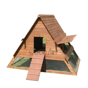 Triangle Wooden Chicken Coop, Elegant hen house for outdoor and farm