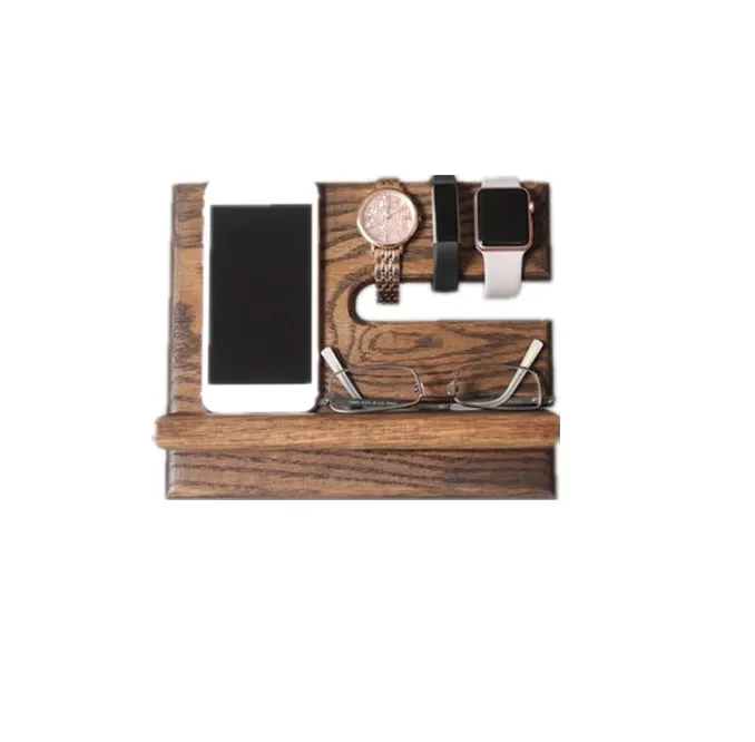 Персонализированный Деревянный держатель для телефона с подставкой в деревенском стиле.