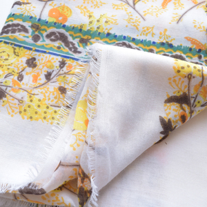 All'ingrosso 2018 ultima sciarpa di cotone Malaysia moda foglia gialla stampa morbida scialle lungo Malaysia con nappa - Product Image 5