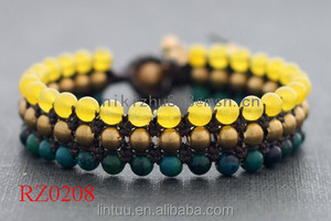 Multicolore perles perlé fait main cire corde en laiton cloche bracelet populaire mâle polarisées aviateur sung bijoux barcelet - Product Image 1