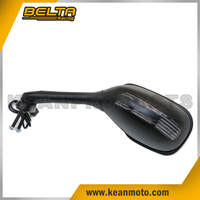 Pour SUZUKI Moto Arrière Rétroviseurs Noirs Avec Ambre LED Lumière Clignotants Pour GSXR 600/750 1000
