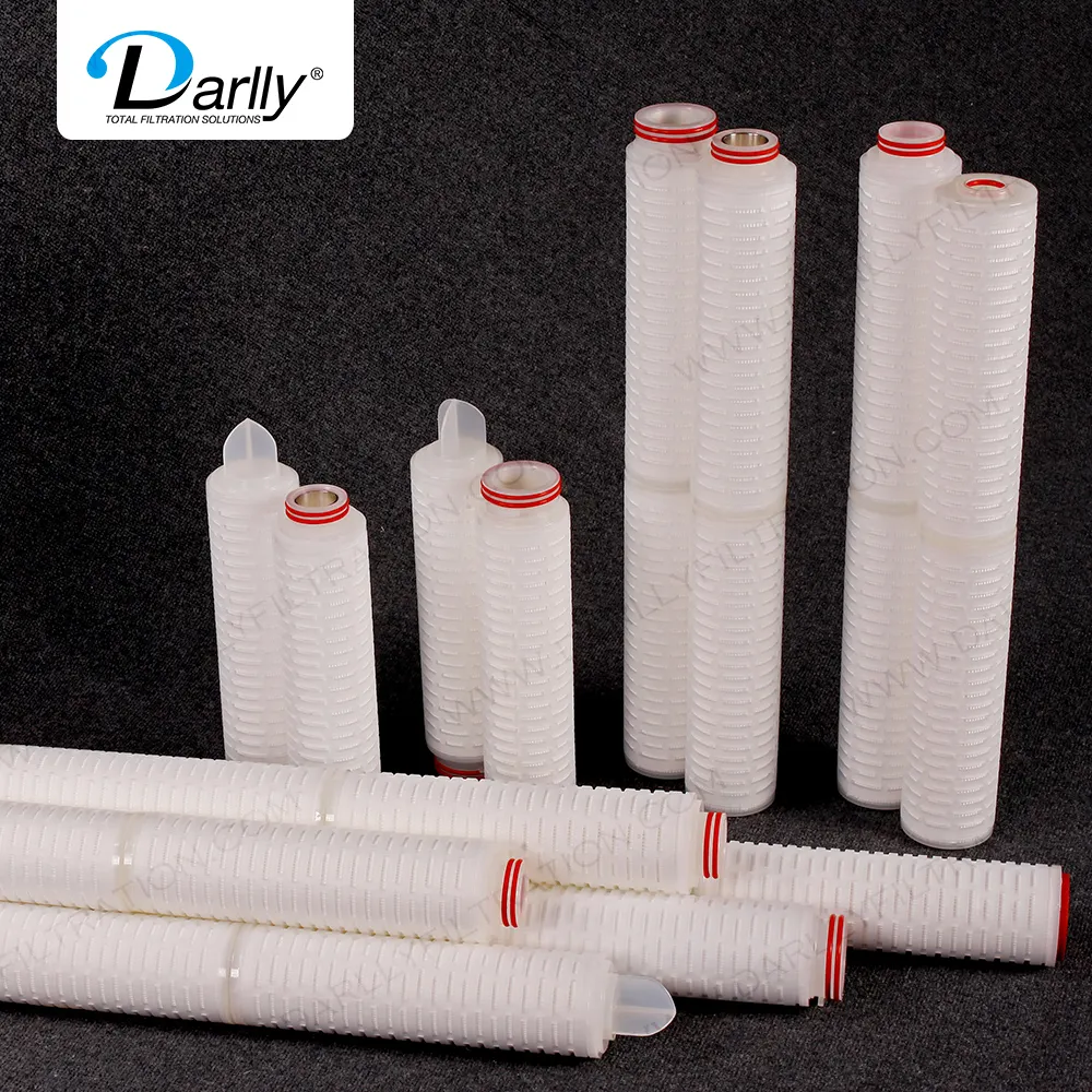 Doe Cartridge For Water Filter 10 Micron 5 Inch Nominal Rating Water Filter PP Core Pleated DOE Silicone Filter Cartridges For Fine Chemical Power Generation