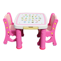Enfants d'âge préscolaire Table chaise stockage enfants salle à manger bureau d'étude et ensemble de chaises